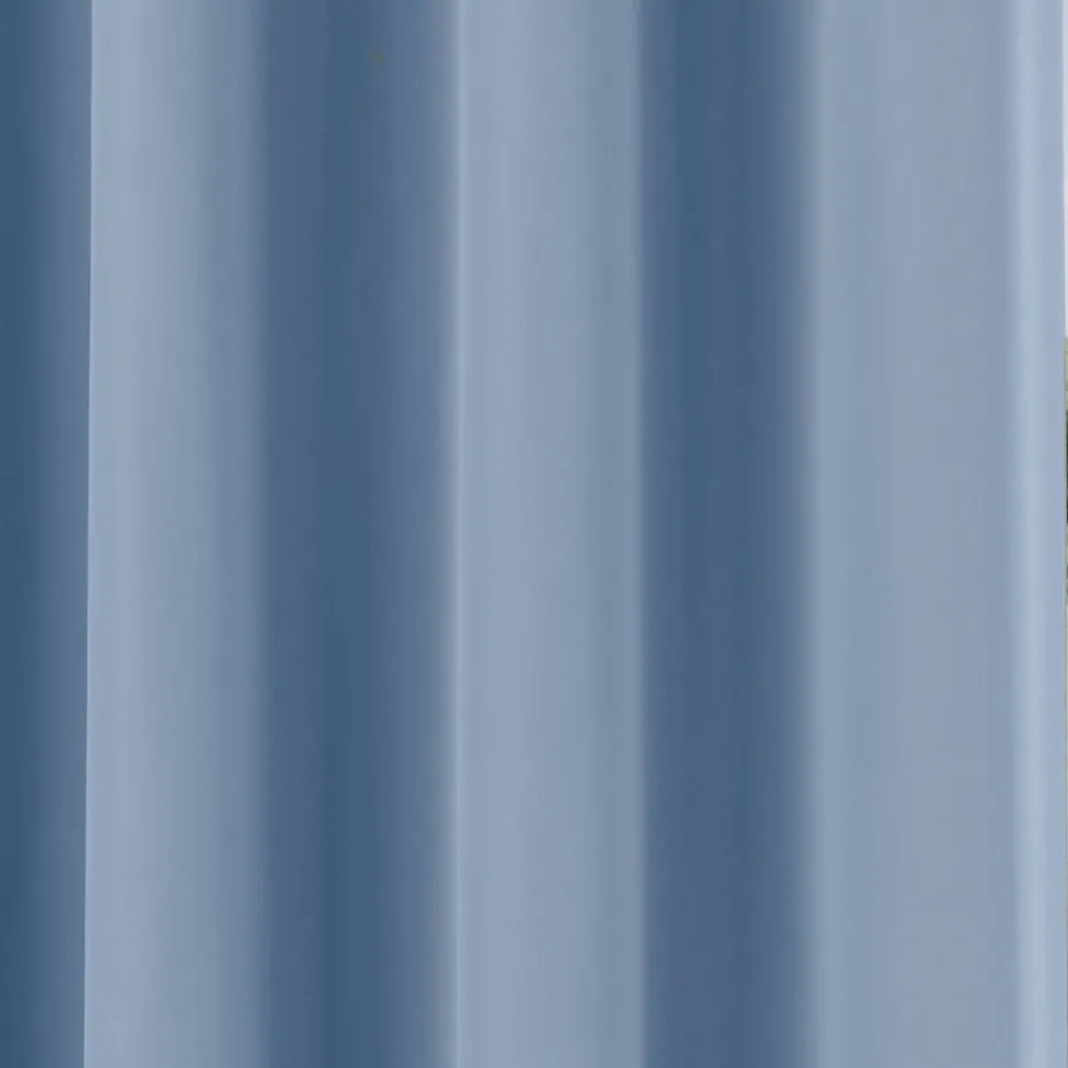 Iris 90% Blackout Eyelet Curtains Mid Blue