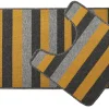 Jersey Stripe Non-Slip 2pc Bath Mat Set Ochre