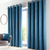 Kerry Thermal Triple Weave Eyelet Curtains Eyelet Teal