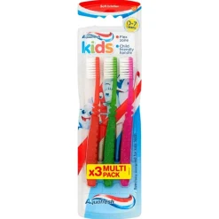 Kids Aqua Fresh 3 Pack Tootbrush Set