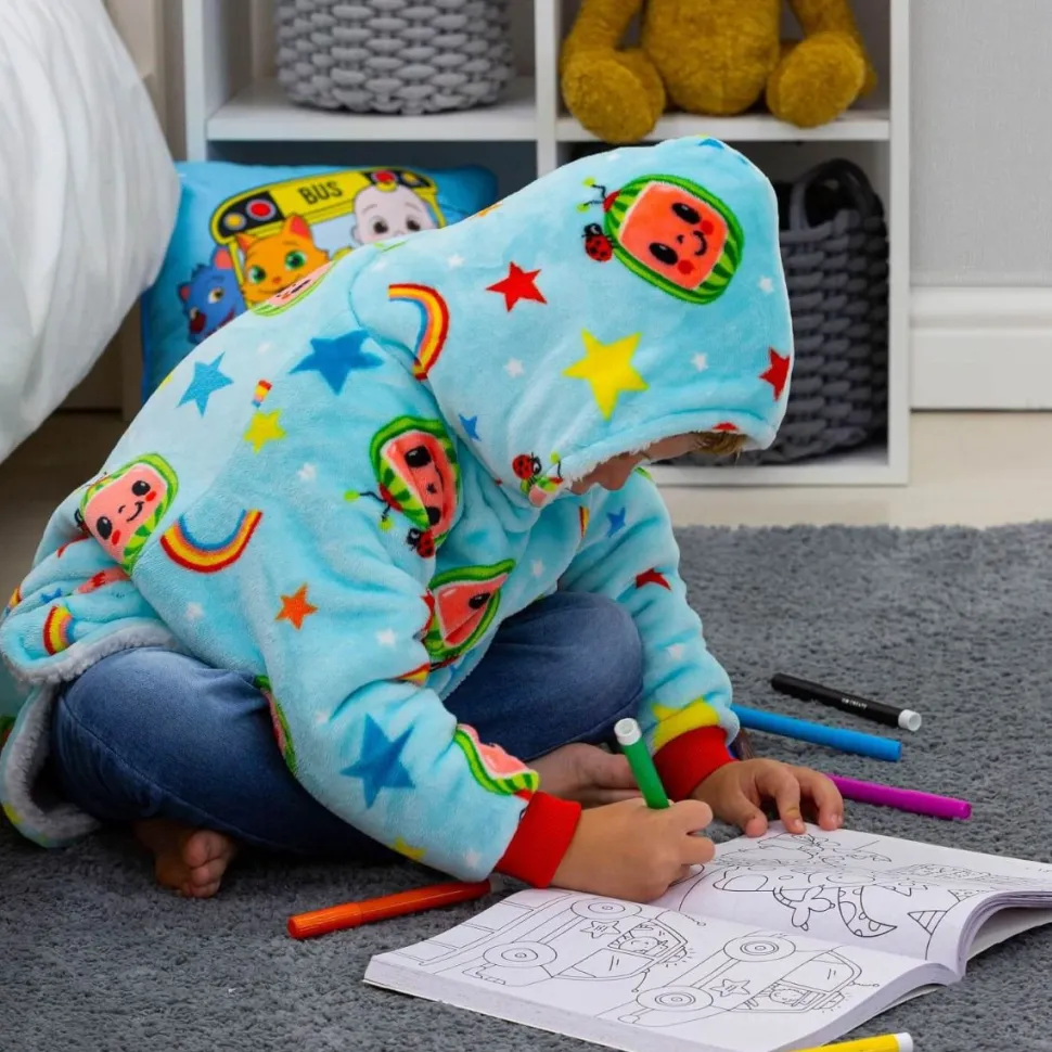 Kids Cocomelon Hugzee Hooded Blanket Small