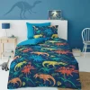 Kids Soft Touch Duvet Cover Set Single Dino Roar