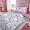 Kids Soft Touch Duvet Cover Set Single Magical Unicorn