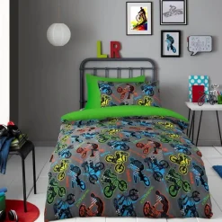 Kids Soft Touch Duvet Cover Set Single BMX