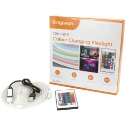 Kingavon Tape Light RGB Colour Changing Flexlight 1.8m with Remote
