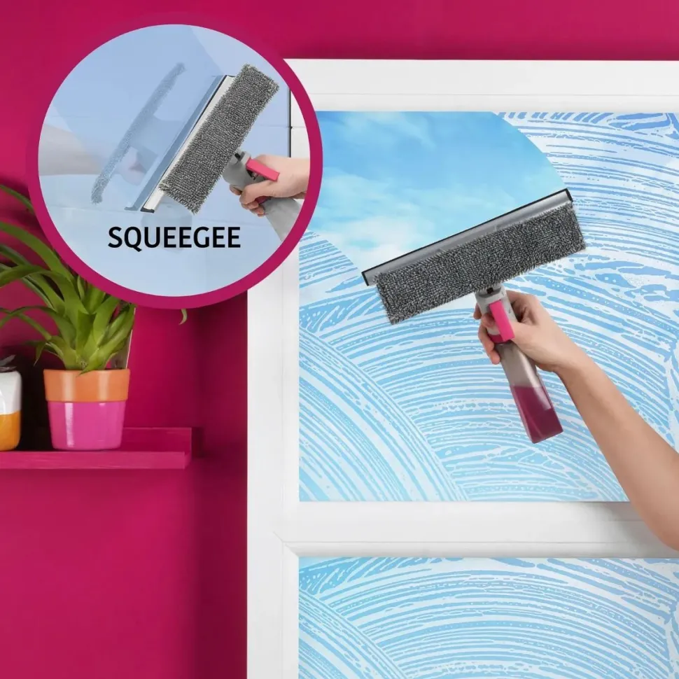 Kleeneze Squeegee Hand Held Window Wiper & Bottle