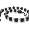 Krystal Beaded Tie Back Black