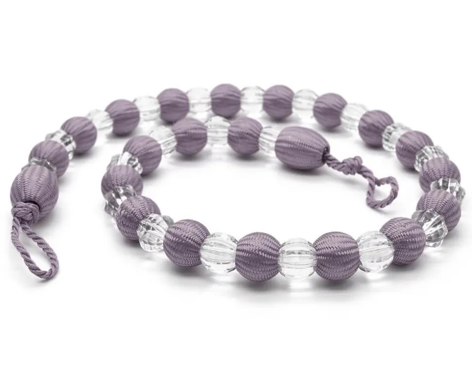 Krystal Beaded Tie Back Mauve