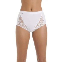 Ladies Lace Maxi Cotton Briefs 3 Pack