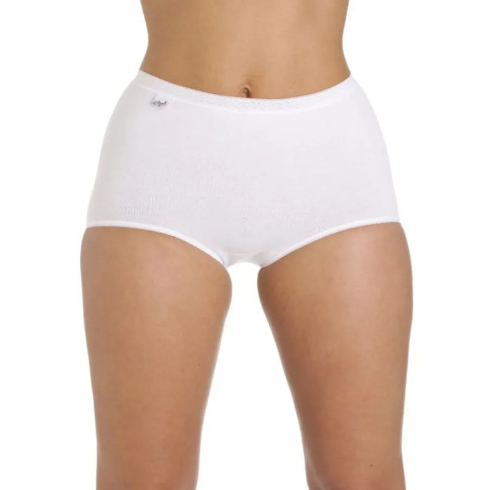Ladies White Maxi Cotton Briefs 3 Pack