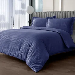 Larson Duvet Cover Set Navy