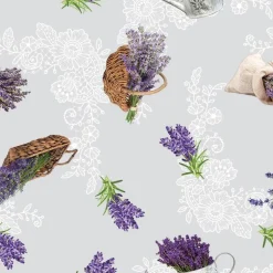 Lavender Oil Cloth Tablecloth BU10 - Price by the Metre
