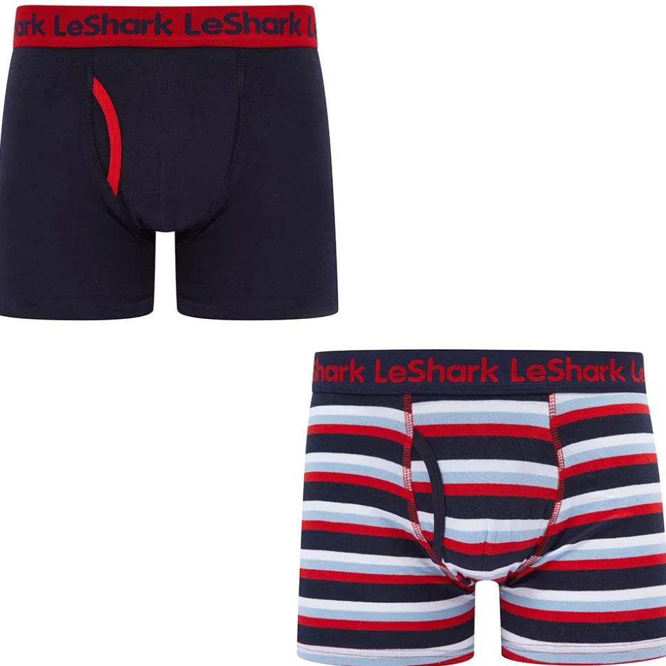 Le Shark 2 Pack Boxers Captain Navy