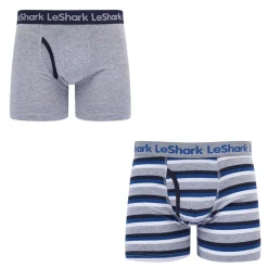 Le Shark 2 Pack Boxers Light Grey Marl