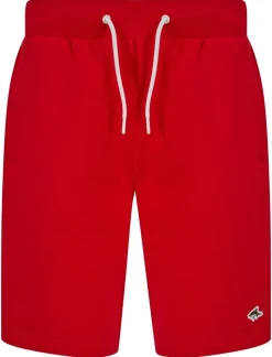 Le Shark Cotton Rich Shorts Chinese Red