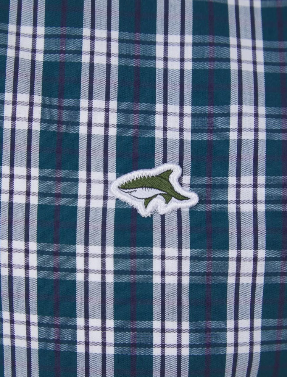 Le Shark Majolica Blue Check Shirt