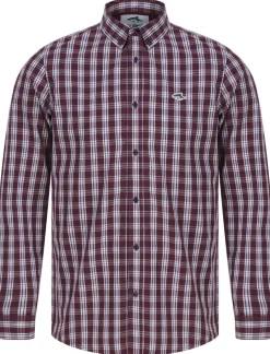 Le Shark Red Mahogany Check Shirt