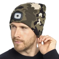 LED Beanie Hat Camo