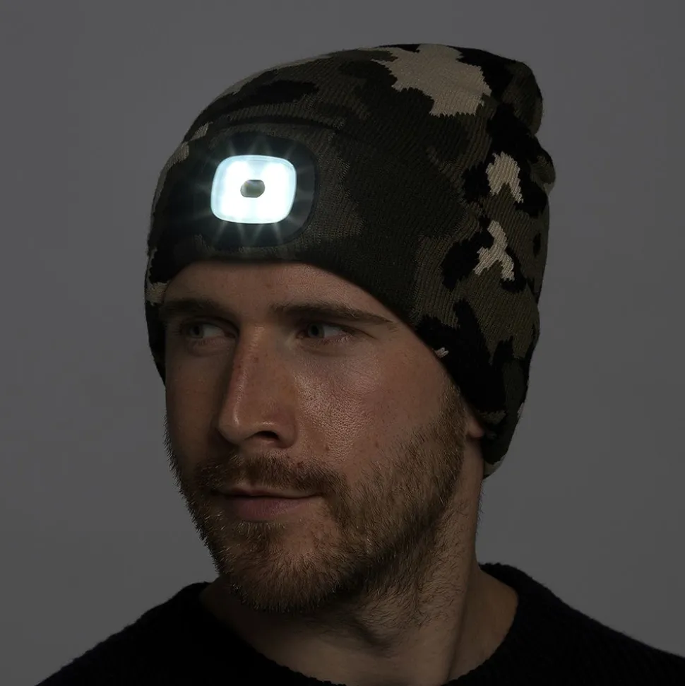 LED Beanie Hat Camo