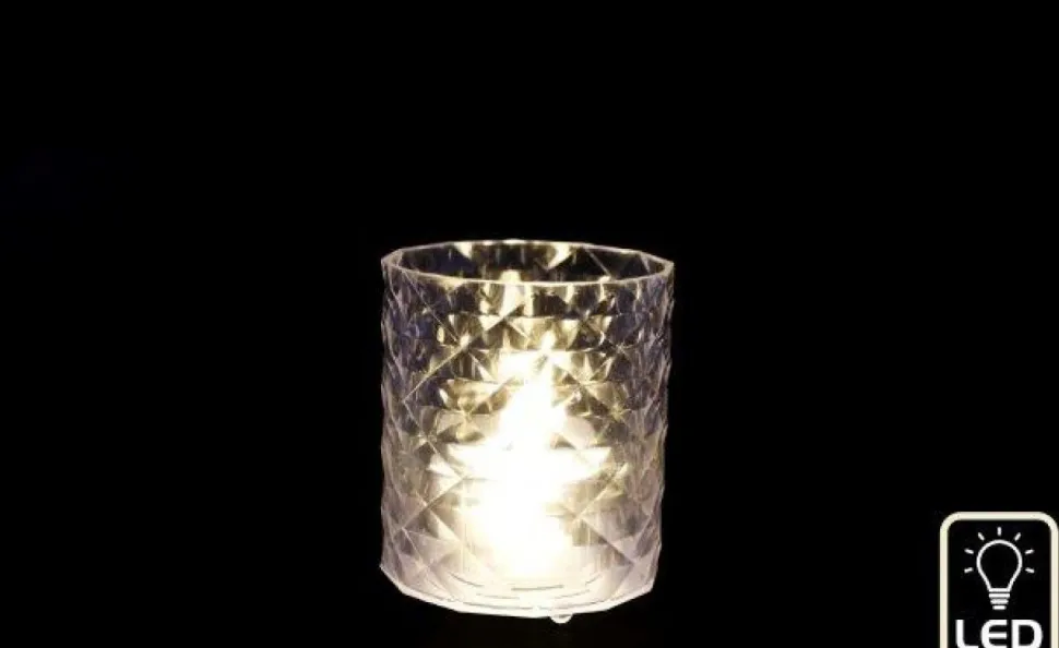 Led Diamond Tea Light Holder 5x6cm