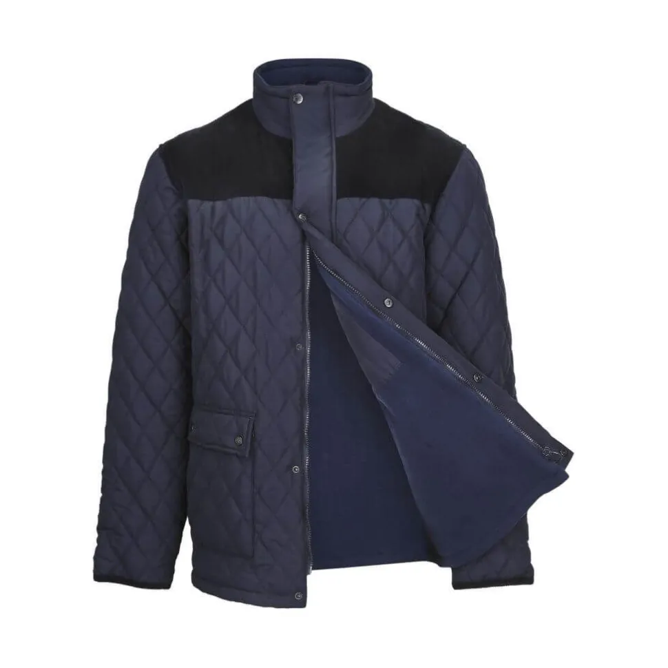 Lewis Diamond Quilted Jacket Navy by Champion