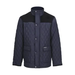 Lewis Diamond Quilted Jacket Navy by Champion
