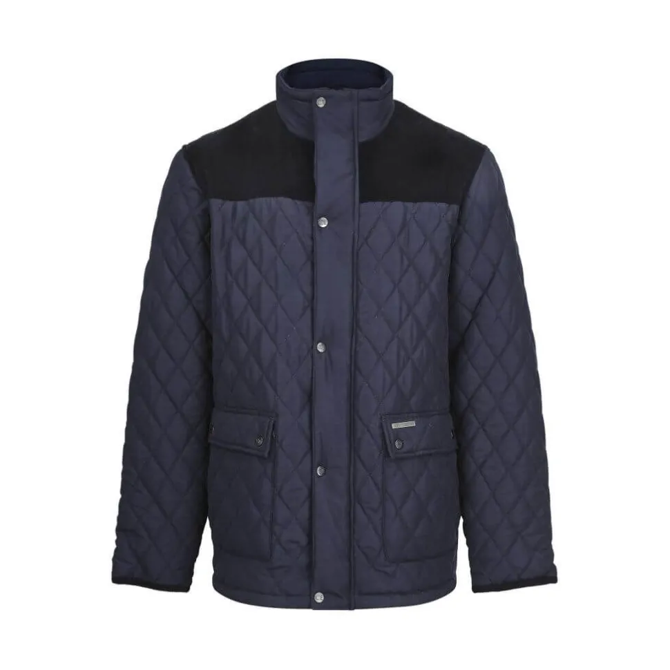Lewis Diamond Quilted Jacket Navy by Champion