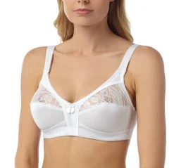 Libby Satin & Lace Detail Non-Wired Bra by Marlon