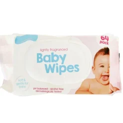Lightly Fragranced 64 Pack Baby Wipes