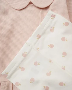 Lily & Jack Faux Fur Gilet 3-Piece Pink Apple Outfit Set