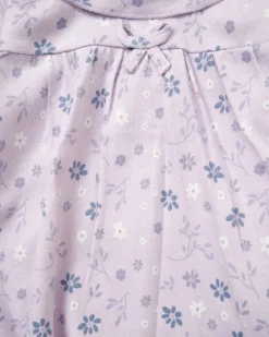 Lily & Jack Faux Fur Gilet 3-Piece Lilac Floral Outfit Set