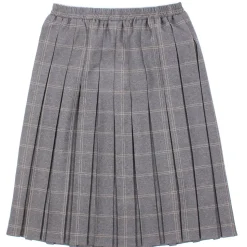 Lined Check Skirt Grey