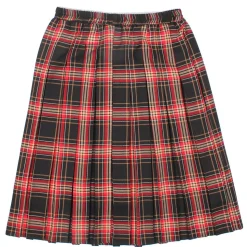 Lined Check Skirt Red