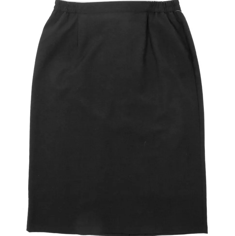 Lined Plain Skirt Black