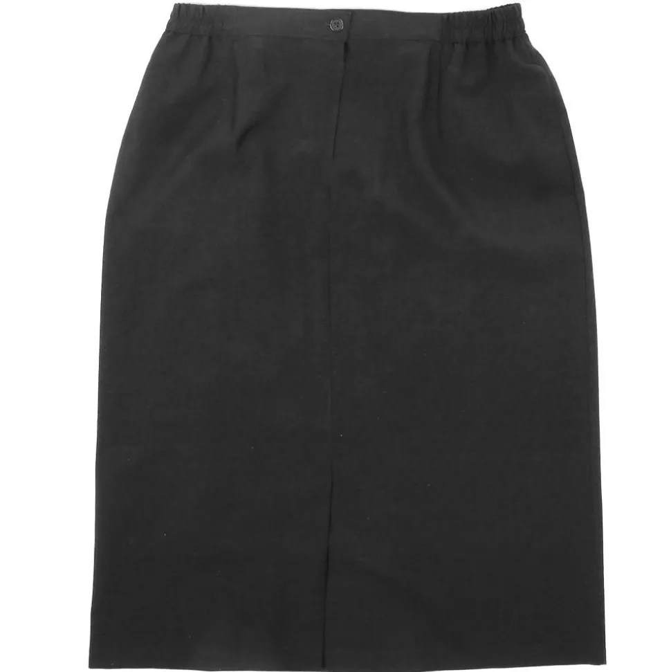 Lined Plain Skirt Black