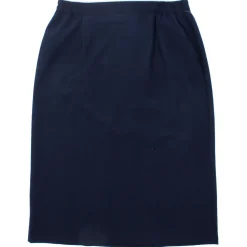 Lined Plain Skirt Navy