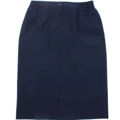 Lined Plain Skirt Navy