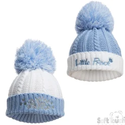Little Prince Blue Bobble Baby Hat