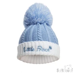 Little Prince Blue Bobble Baby Hat