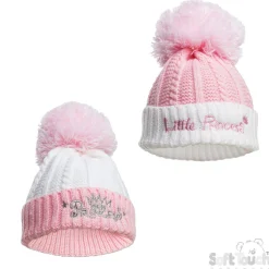Little Princess Pink Bobble Baby Hat