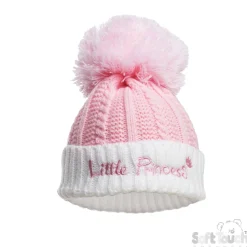 Little Princess Pink Bobble Baby Hat
