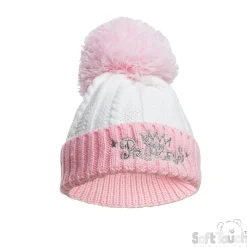 Little Princess Pink Bobble Baby Hat
