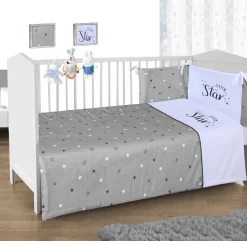 Little Star 3 Piece Cot Bed Bale Grey