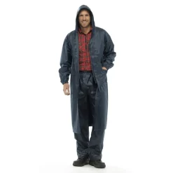 Long Rain Jacket Navy by Storm Ridge