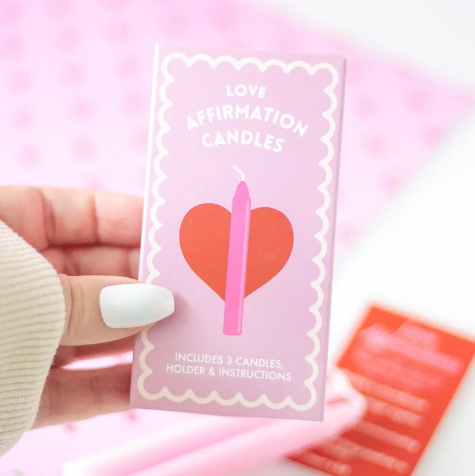 Love Affirmation Candles- Set of 3