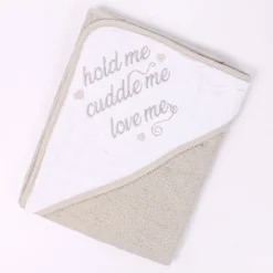 Love Me Grey Hooded Towel