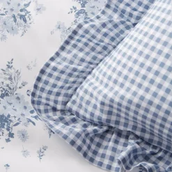 Lucie Floral Filled Cushion Blue by Catherine Lansfield