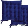 Luxurious Velvet Holland Navy Seat Pad