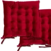Luxurious Velvet Holland Red Seat Pad