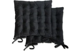 Luxurious Velvet Holland Black Seat Pad